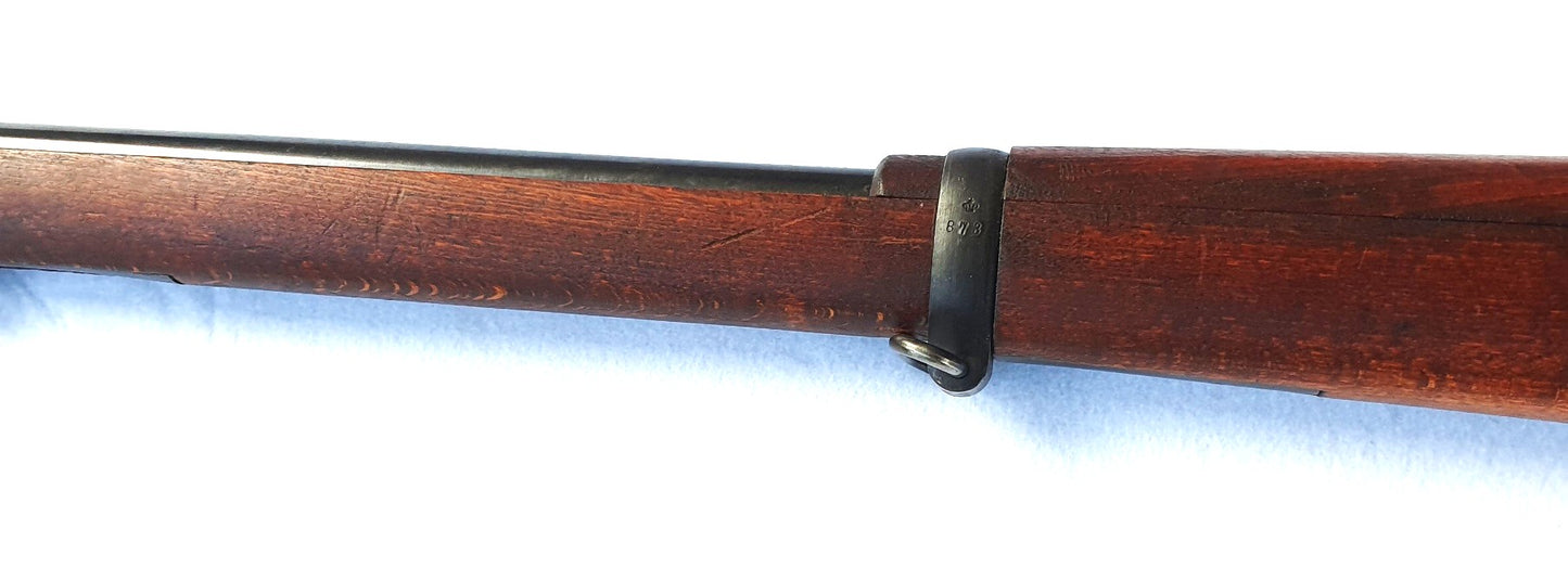 Langer Schwedenmauser Kal. 6,5x55 mit Zielfernrohr und originalgetreuer Seitenmontage