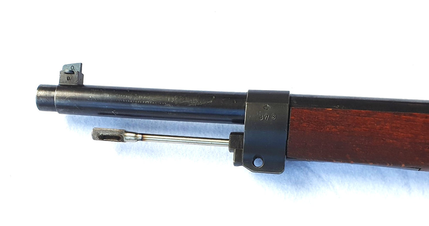 Langer Schwedenmauser Kal. 6,5x55 mit Zielfernrohr und originalgetreuer Seitenmontage