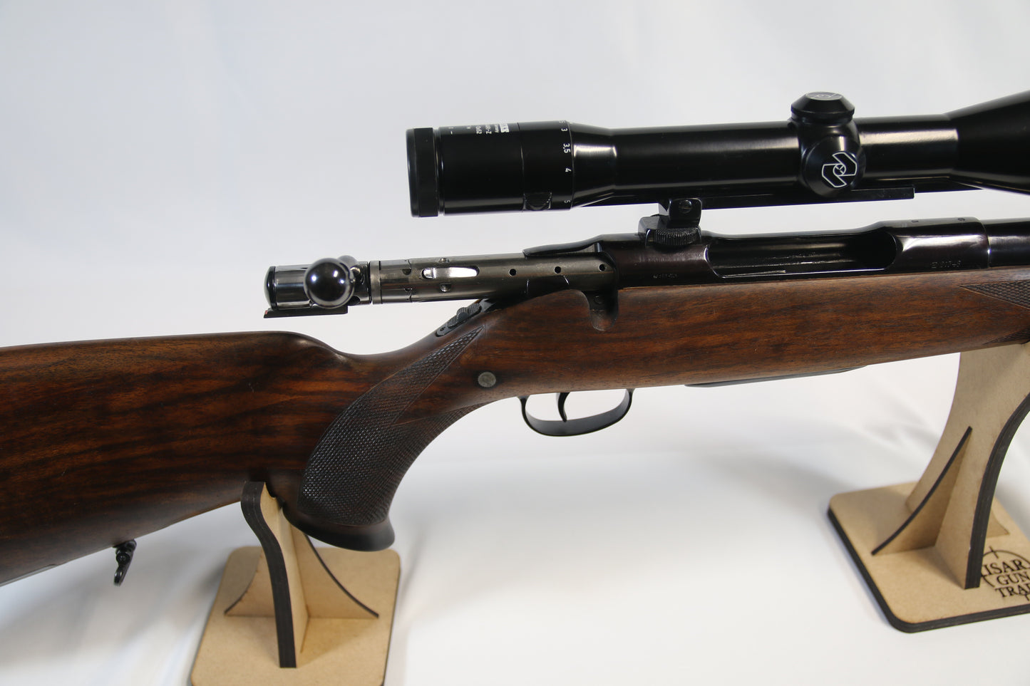 Sauer 80 mit Zeiss Diavari auf SEM